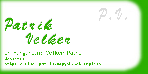 patrik velker business card